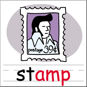 304x304 Clip Art Basic Words Amp Phonics Stamp Color I