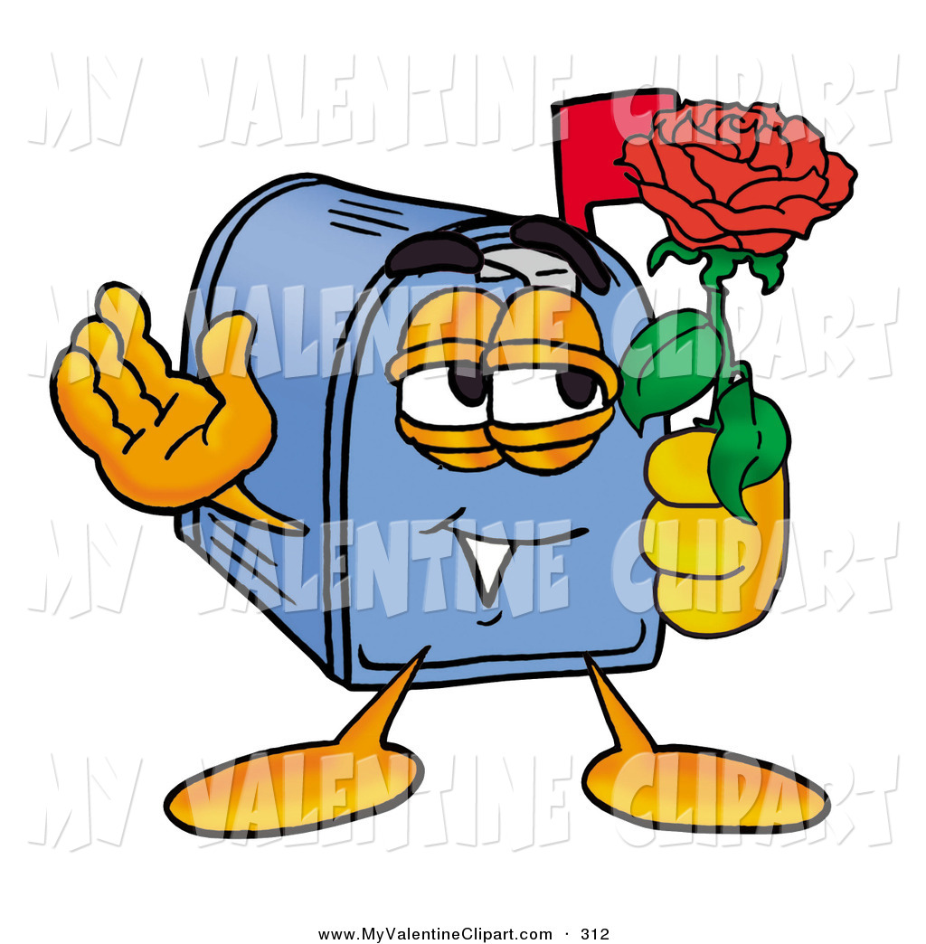 1024x1044 Valentine's Clipart Of A Cute Blue Postal Mailbox Cartoon