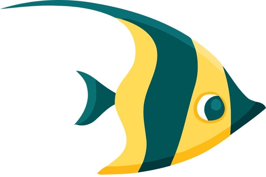 900x600 Kissing Fish Clip Art Cartoon Poster Illustration Vector Cartoon