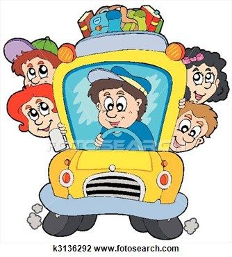 334x370 School Bus With Children Clipart School Buses, Clip Art School
