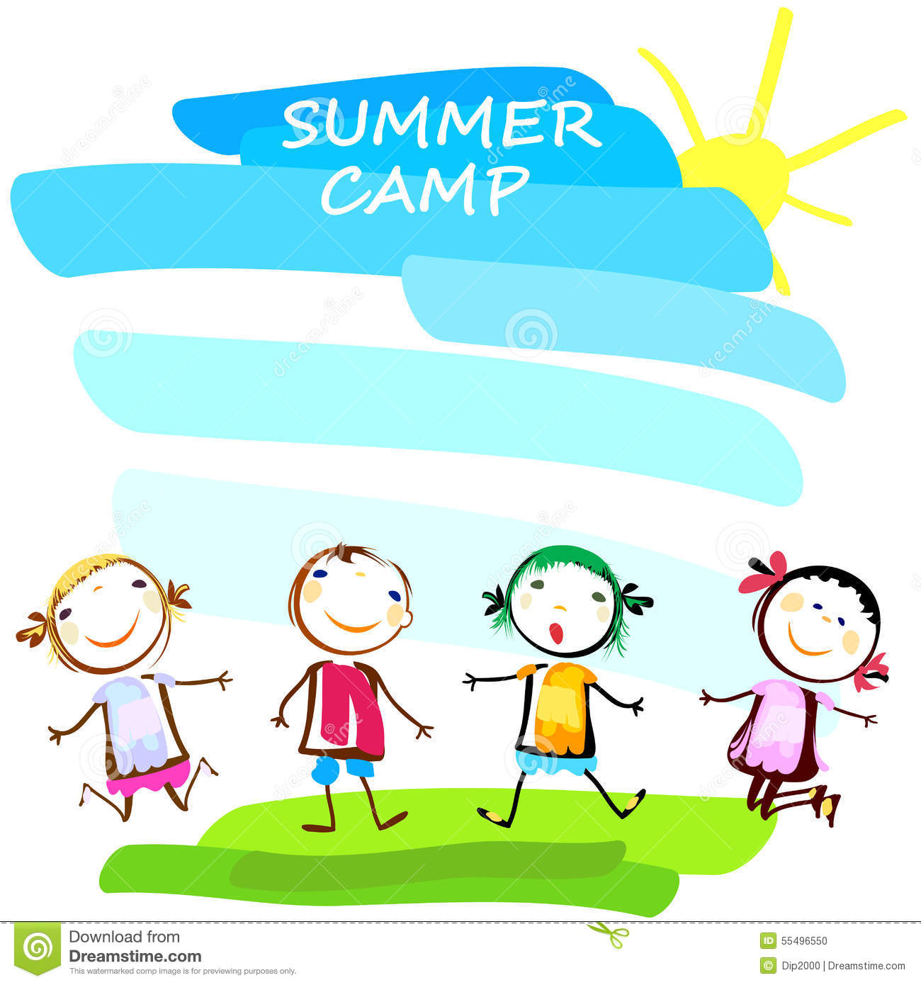 1300x1390 Clip Art Summer Camp Summer Camp Poster Happy Kids 55496550
