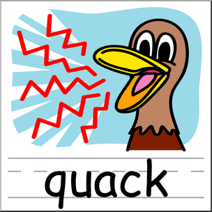 304x304 Clip Art Basic Words Quack Color (Poster) I Abcteach