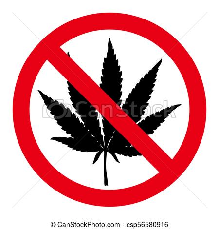 450x470 Hand Drawn Marijuana Leaf Stop Sign. No Drugs Red Sign. Hand