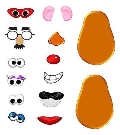 400x450 Mr Potato Head Parts Printables Clipart Brico