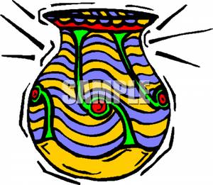 300x261 Decorated Pottery Clipart