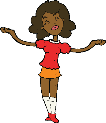 346x399 Cartoon Woman Taking Praise Clipart The Arts Image Pbs