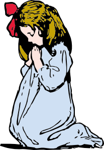 207x299 Girl Praying Clip Art Free Vector 4vector