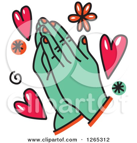 450x470 Royalty Free (Rf) Clipart Illustration A Praying Virgin