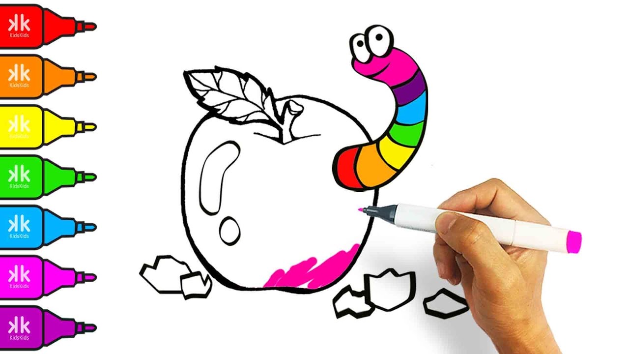 1280x720 Worm Painting Finger Counting Printable