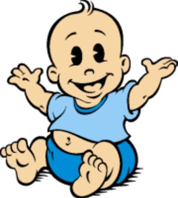 350x388 Clipart Of Baby