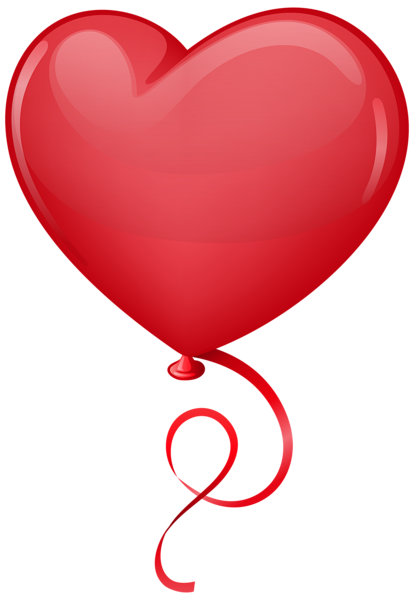 414x600 Red Heart Balloon Clip Art Png Image Valentines Clip