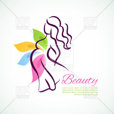 400x400 Outline Of Pregnant Woman With Colorful Petals Royalty Free Vector