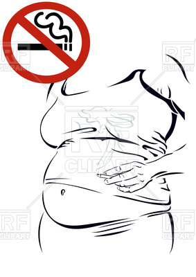 283x400 Pregnant Woman With A Cigarette In His Hand