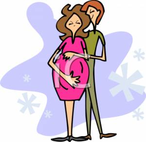 300x293 Clipart Picture Of A Man Hugging A Pregnant Woman