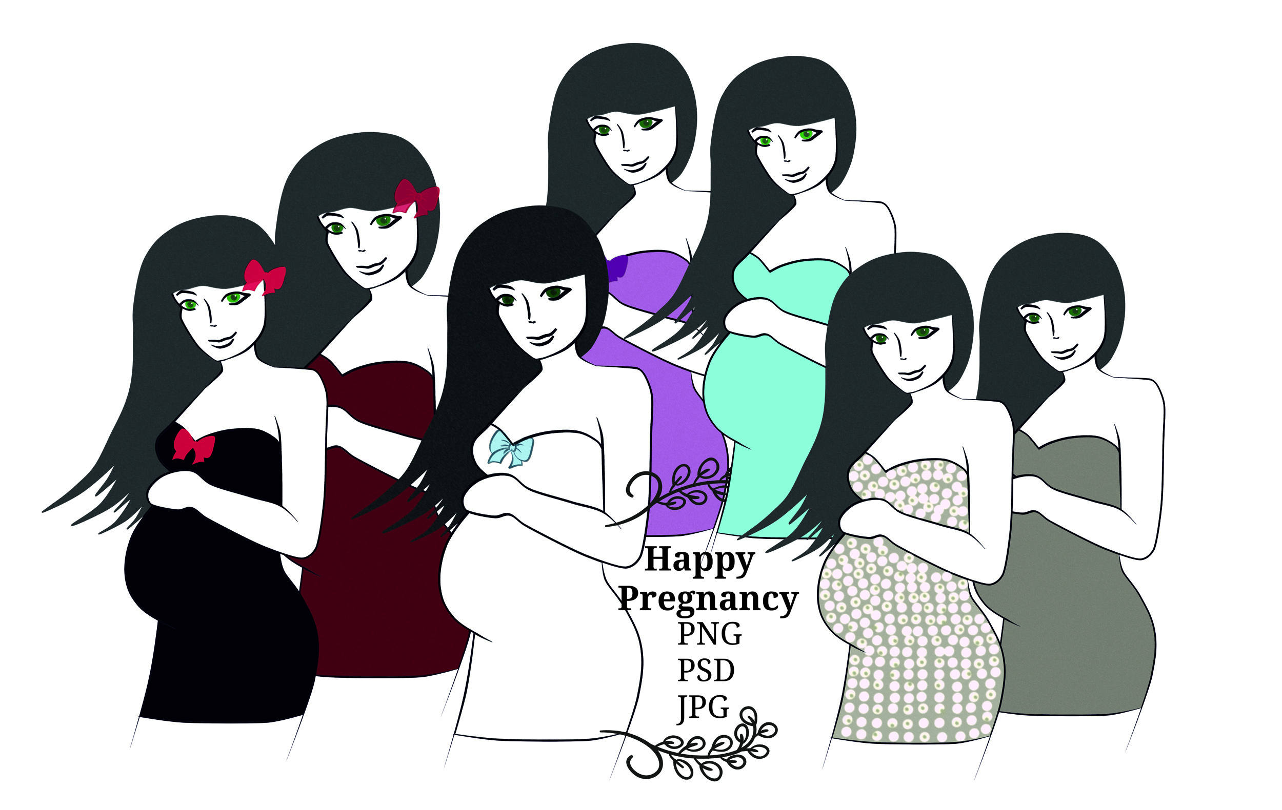 2500x1581 Pregnancy Clipart, Pregnant Woman, Pregnancy Clip Art, Digital