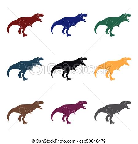 450x470 Dinosaur Tyrannosaurus Icon In Black Style Isolated On White