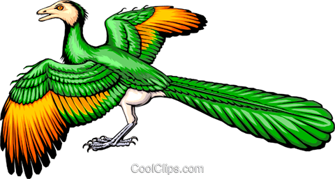 480x257 Prehistoric Bird Royalty Free Vector Clip Art Illustration