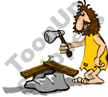 350x314 Caveman Clipart Making Tool