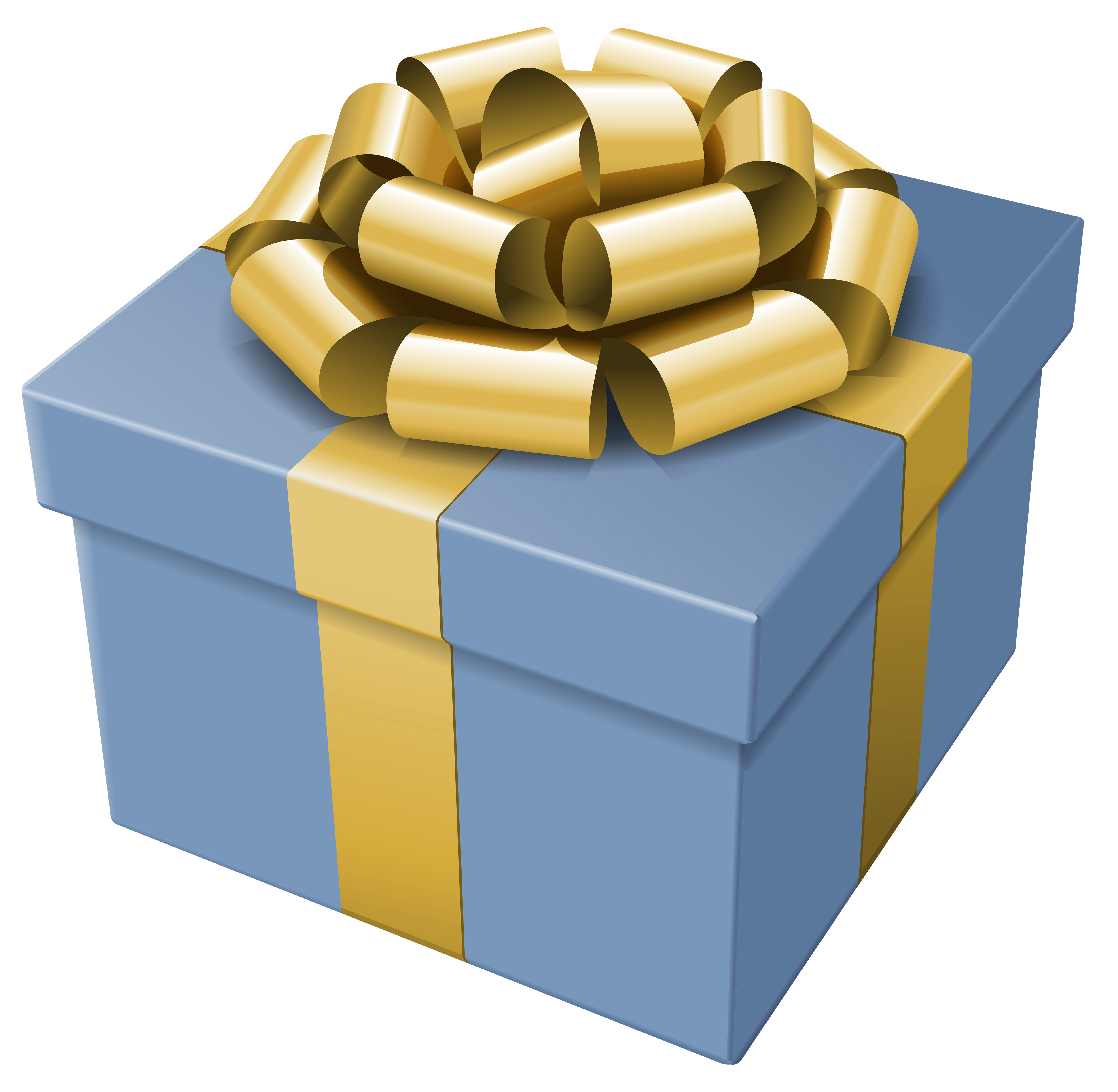 5000x4884 Blue Present Png Clip Art