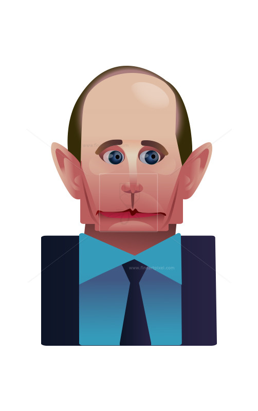502x800 Russian President Putin Caricature Clip Art Free Vectors