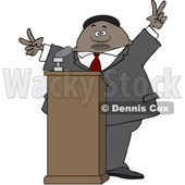 170x170 Clipart Illustration Of Abraham Lincoln In A Black Suit And Top