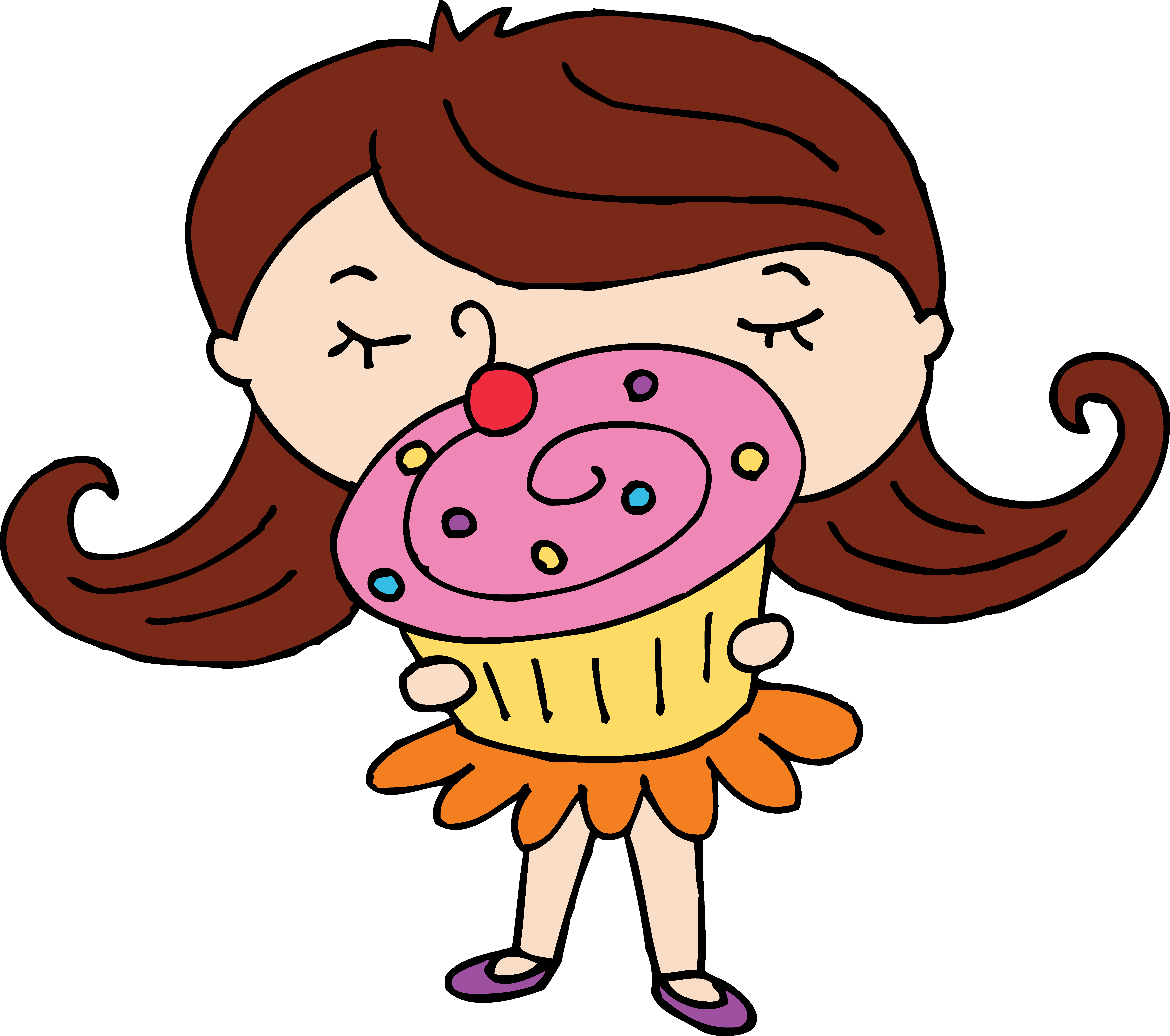 6329x5603 Girl Clipart Cute