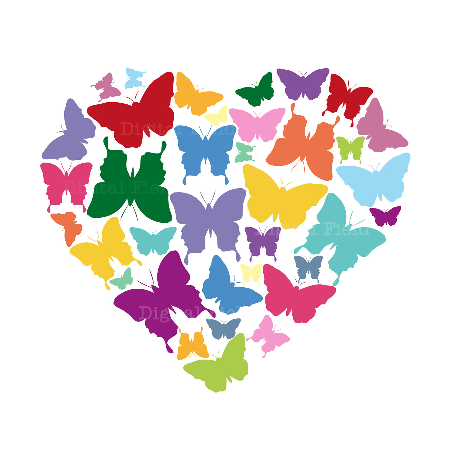1500x1500 Rainbow Butterfly Clipart Cute Rainbow