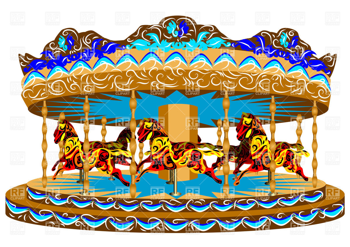 1200x849 Carousel With Horses Vector Image Vector Artwork Of Objects