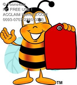270x300 Clipart Illustration Cartoon Bumble Bee Or Honey Bee Holding