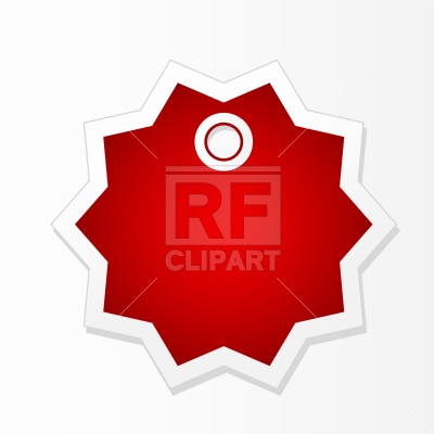 400x400 Star Shape Price Tag Royalty Free Vector Clip Art Image