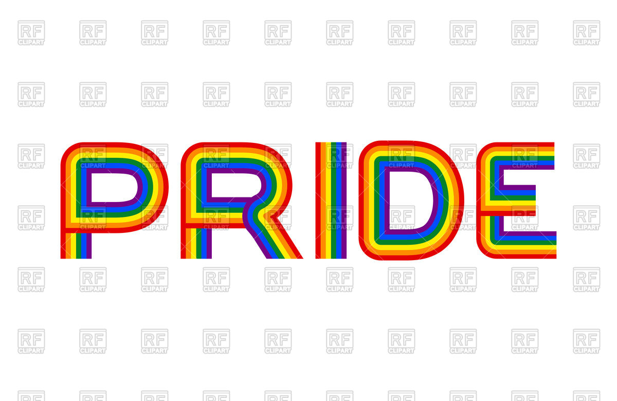 1200x780 Pride Lgbt Community Emblem. Rainbow Letters. Royalty Free Vector
