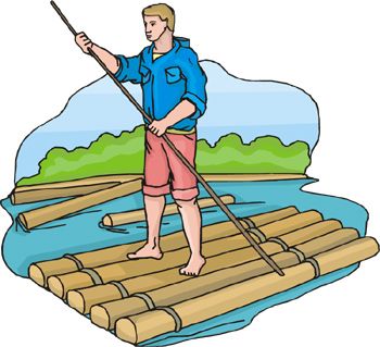 350x319 Raft Clipart Primitive