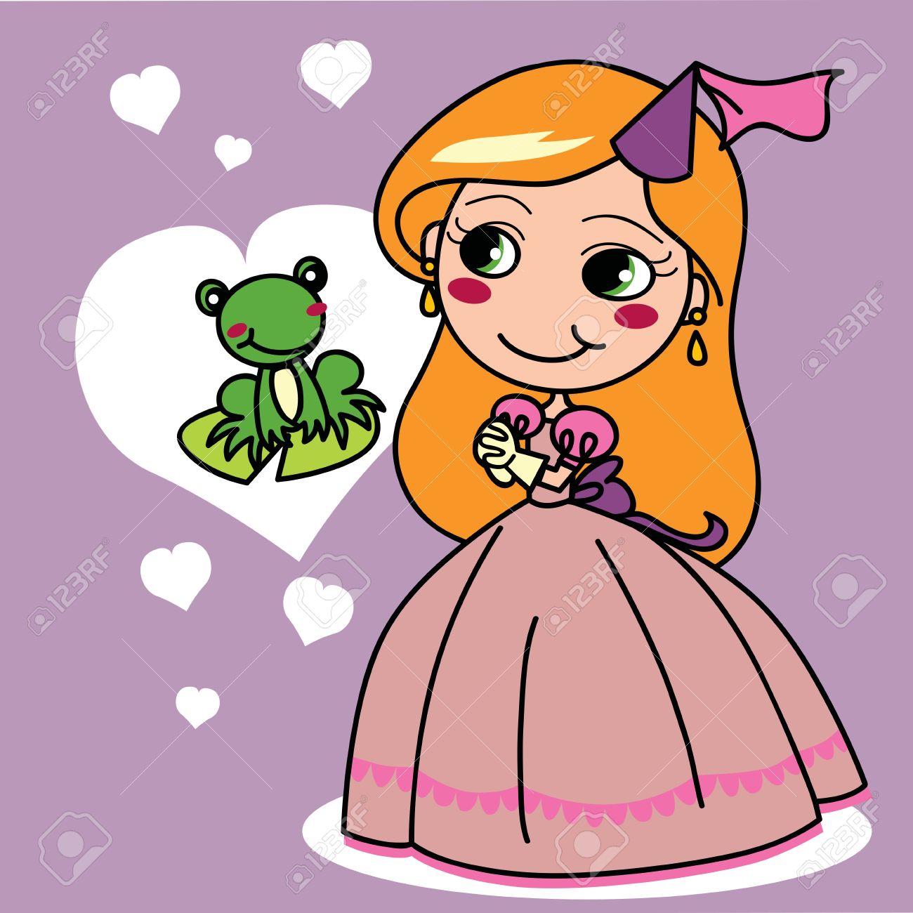 1300x1300 Clipart Girl Kiss A Prince Frog