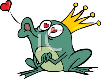350x275 Color Frog Prince Blowing A Kiss