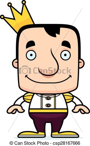 290x470 Cartoon Smiling Prince Man. A Cartoon Prince Man Smiling. Clip Art