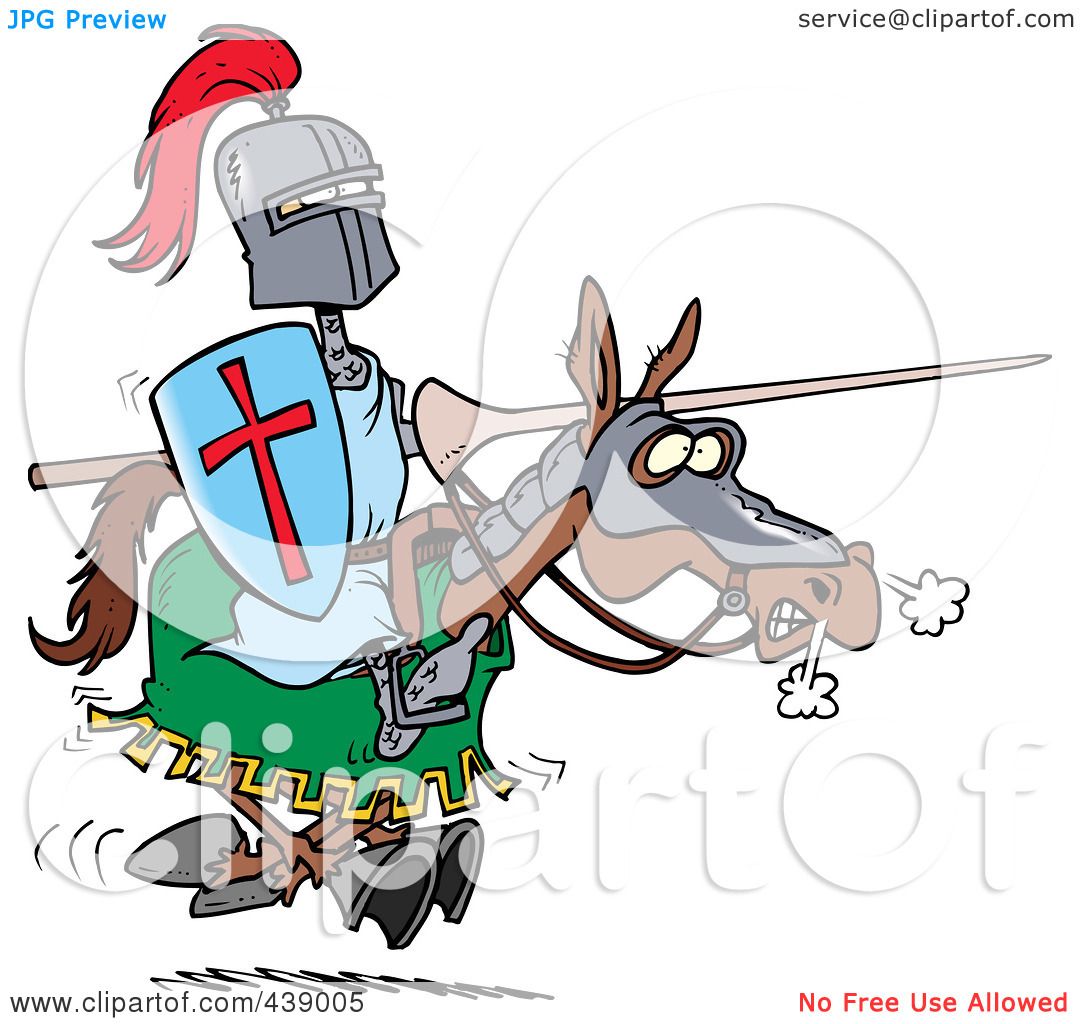 1080x1024 Royalty Free (Rf) Clip Art Illustration Of A Cartoon Jousting