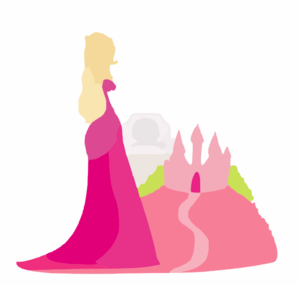 298x285 Beautiful Young Princess Holding A Big Green Frog Clip Art