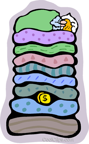 298x480 Princess And The Pea Royalty Free Vector Clip Art Illustration