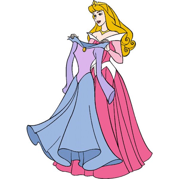 600x600 Briar Rose Aurora Sleeping Beauty Clip Art Holding Dress. She