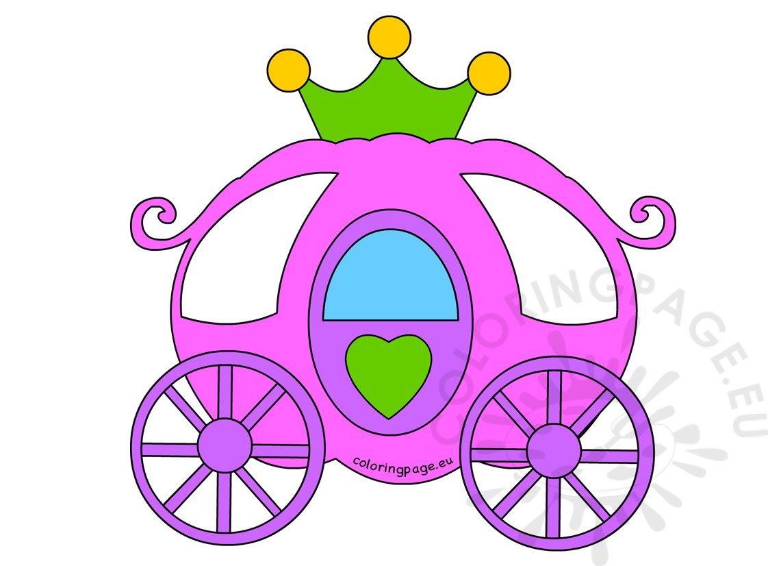 1122x826 Pink Princess Carriage Images Coloring Page