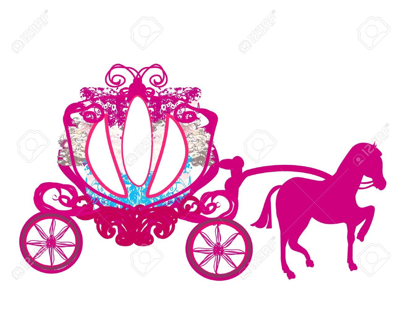 1300x1046 Princess Carriage Clip Art Black