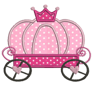 300x300 Princess Carriage Applique Design