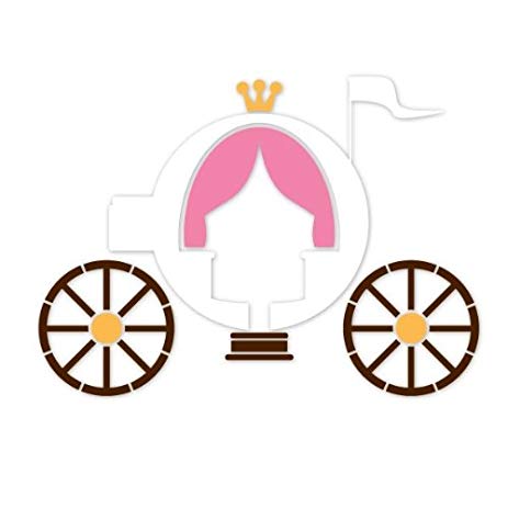 463x463 My Wonderful Walls Princess Carriage Wall Stencil