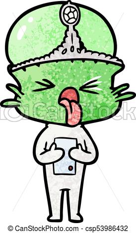 274x470 Disgusted Cartoon Alien Princess Vectors