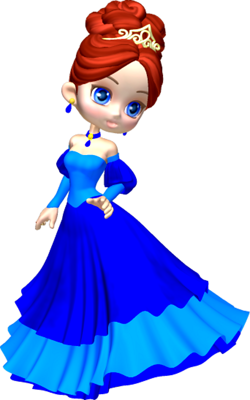 500x800 Princess In Blue Poser Png Clipart (11) By Clipartcotttage