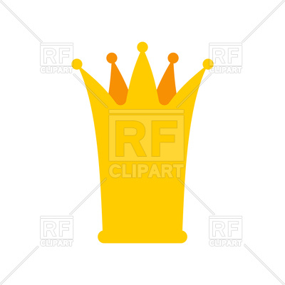 400x400 Golden Catroon Princess Crown Royalty Free Vector Clip Art Image