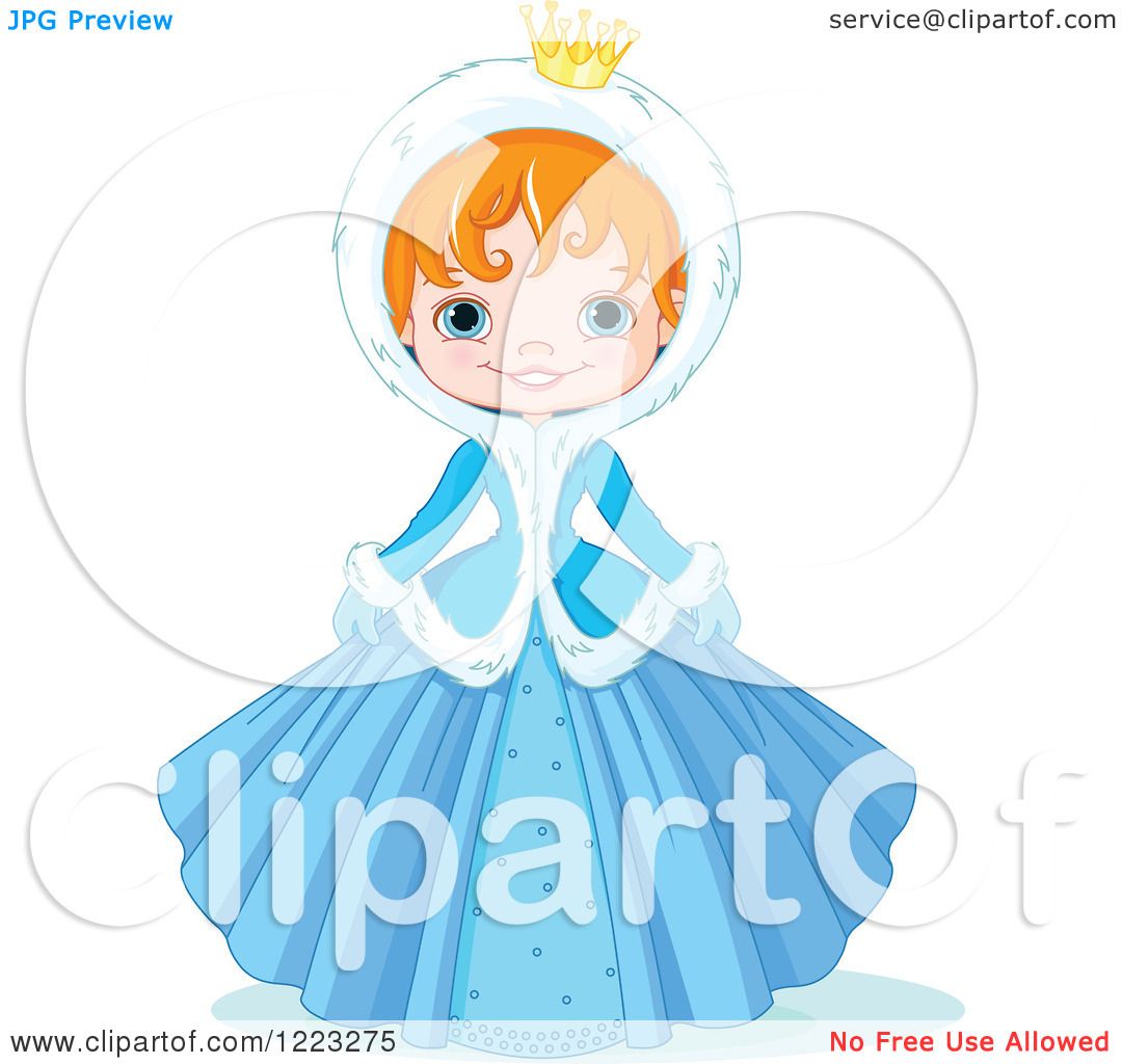 1080x1024 Clipart Of A Cute Winter Princess In A Blue Dress And Hood