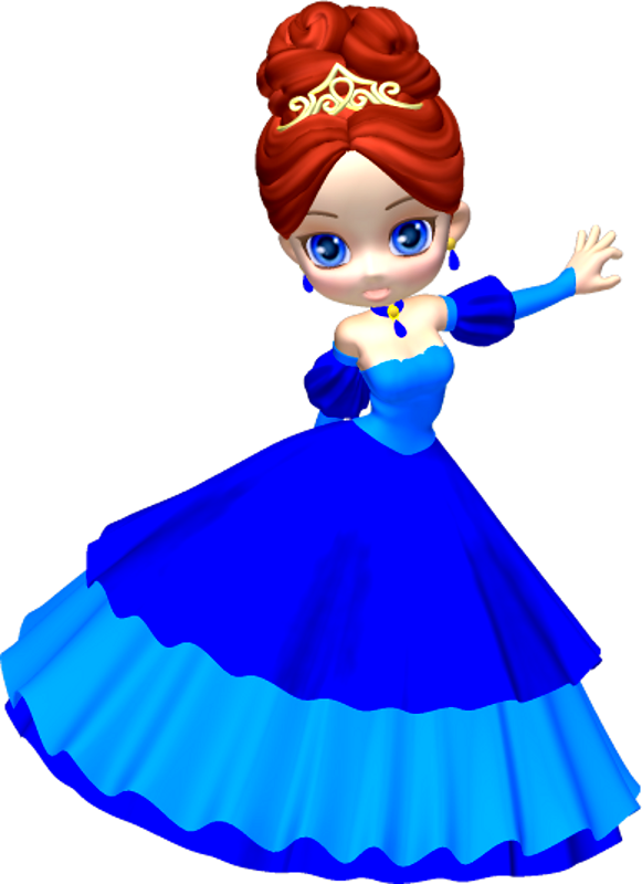 581x800 Princess In Blue Poser Png Clipart (20) By Clipartcotttage