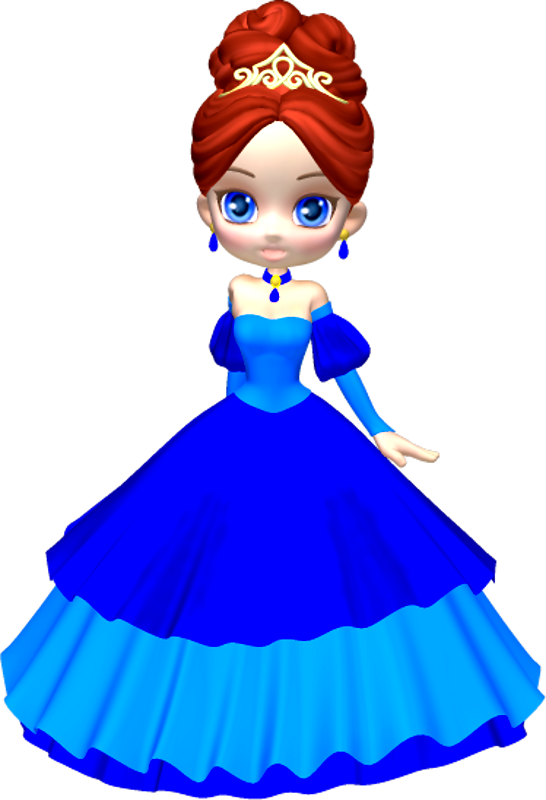 546x800 Princess In Blue Poser Png Clipart (5) By Clipartcotttage