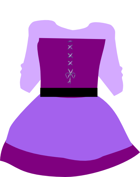 474x599 Purple Pirate Dress Clip Art